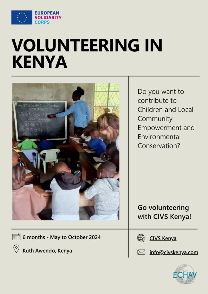 Poster volunteering in Kenya